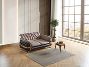 Bravo Convertible Loveseat Brown in Brown - 101-BRA-ZENV-2
