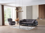 Bravo Convertible Sofa Black in Black - 101-BRA-ZENA-3