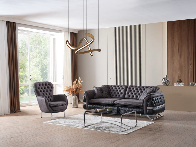Bravo Convertible Sofa Black in Black - 101-BRA-ZENA-3