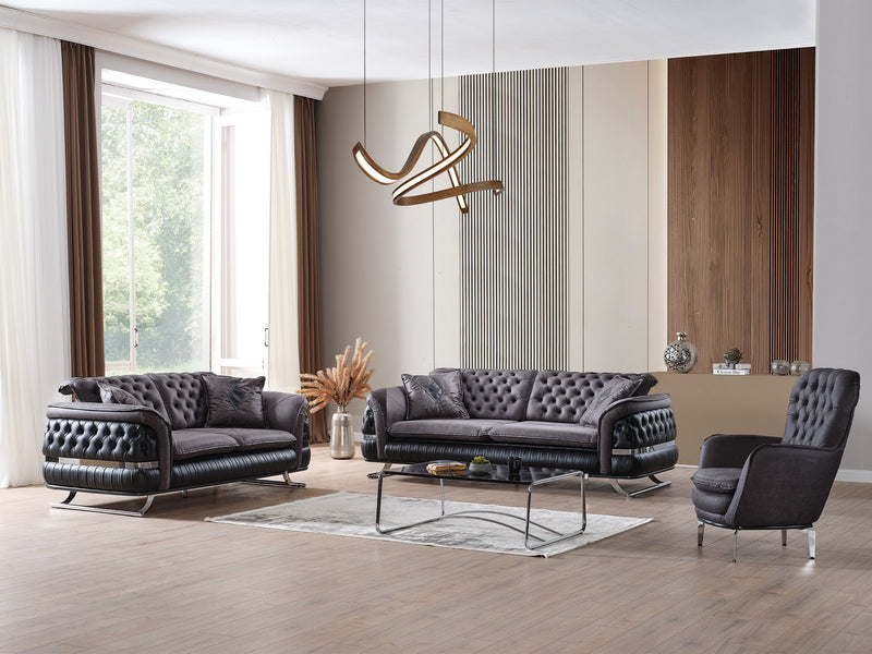 Bravo Convertible Sofa Black in Black - 101-BRA-ZENA-3