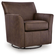 Braydunn Espresso Brown Swivel Glider Accent Chair - A3000820
