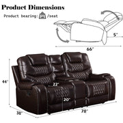 Braylon Motion Loveseat W/Console - 55416