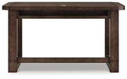 Breckington Home Office Desk with Chair in Dark Brown - PKG022066