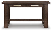 Breckington Home Office Desk with Chair in Dark Brown - PKG022066