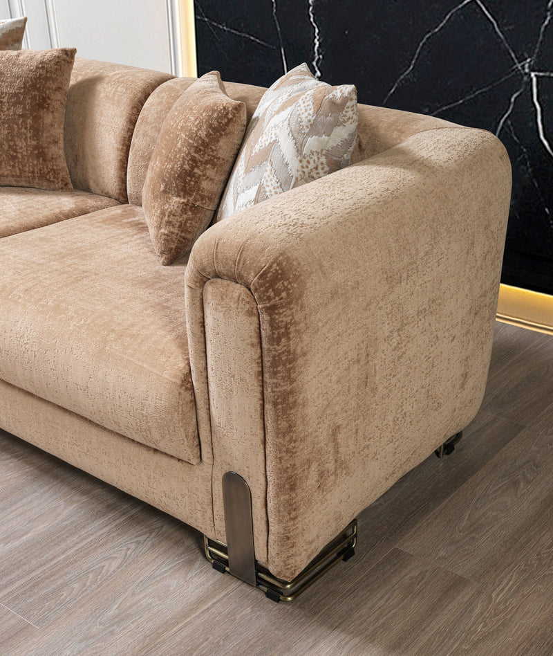 Brenda Coffee Boucle Living Room Set