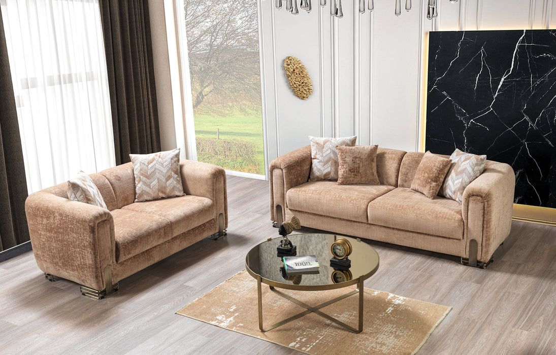Brenda Coffee Boucle Living Room Set