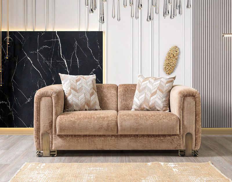 Brenda Coffee Boucle Living Room Set