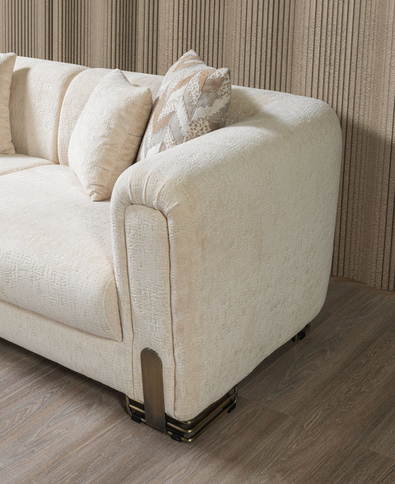 Brenda Ivory Boucle Living Room Set