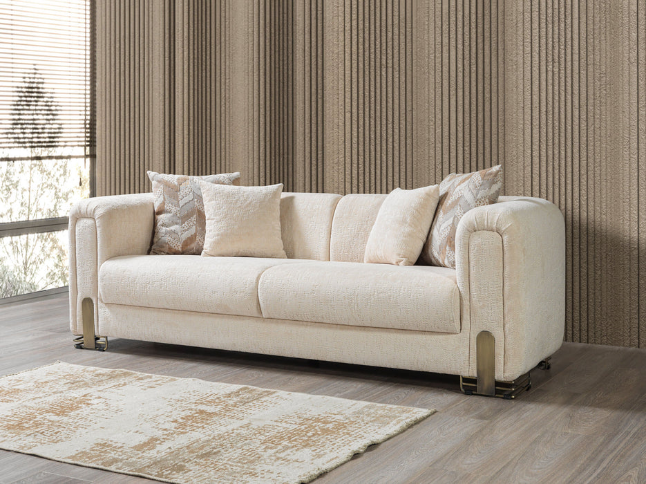 Brenda Ivory Boucle Living Room Set