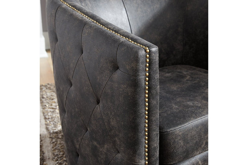 Brentlow Distressed Black Accent Chair - DMV FurnitureAccent Chair