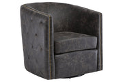 Brentlow Distressed Black Accent Chair - DMV FurnitureAccent Chair