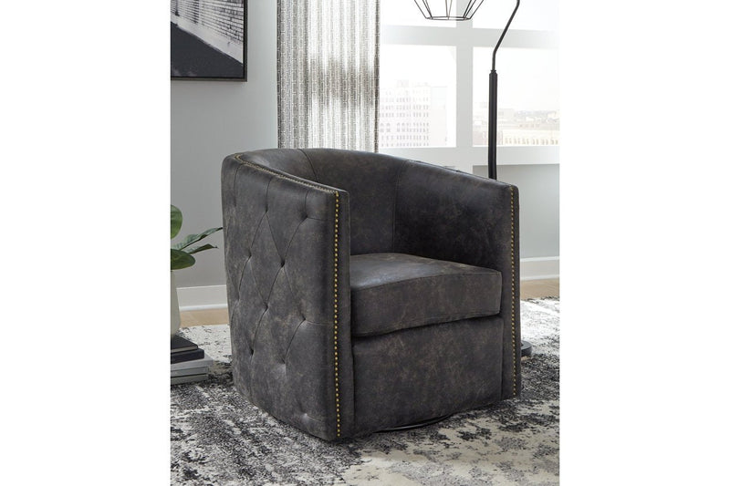 Brentlow Distressed Black Accent Chair - DMV FurnitureAccent Chair