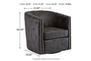Brentlow Distressed Black Accent Chair - DMV FurnitureAccent Chair