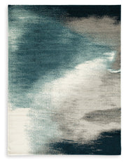 Brentward Blue/Gray/Ivory Large Rug - R407081