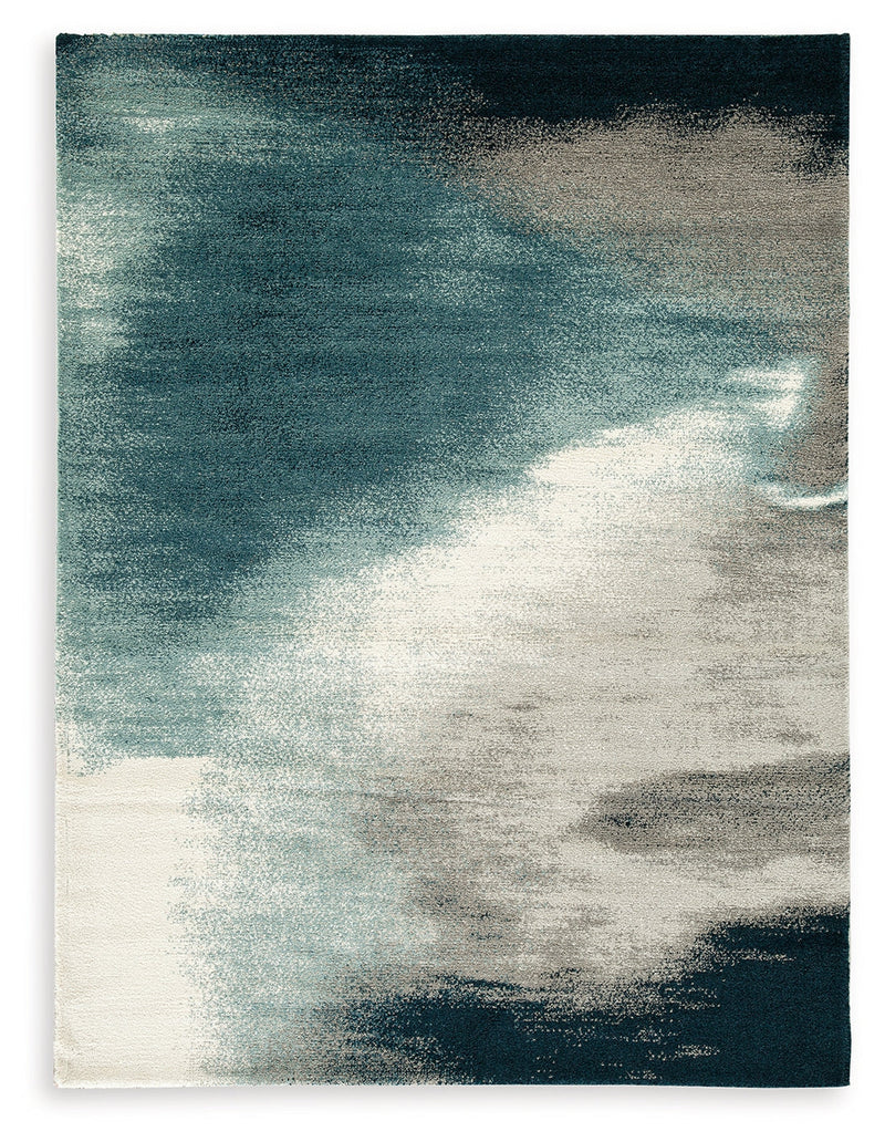 Brentward Blue/Gray/Ivory Large Rug - R407081