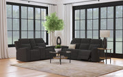 Brentwood 2-piece Upholstered Reclining Sofa Set Charcoal - 610284-S2