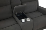 Brentwood 2-piece Upholstered Reclining Sofa Set Charcoal - 610284-S2