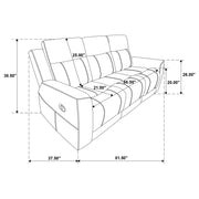 Brentwood 2-piece Upholstered Reclining Sofa Set Charcoal - 610284-S2