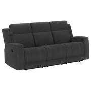Brentwood 2-piece Upholstered Reclining Sofa Set Charcoal - 610284-S2