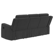 Brentwood 2-piece Upholstered Reclining Sofa Set Charcoal - 610284-S2