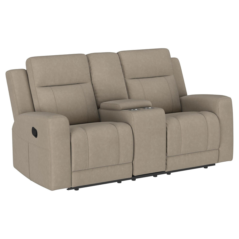 Brentwood 3-piece Upholstered Reclining Sofa Set Taupe - 610281-S3