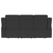Brentwood Upholstered Motion Reclining Sofa Dark Charcoal - 610284