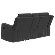 Brentwood Upholstered Reclining Loveseat Dark Charcoal - 610285