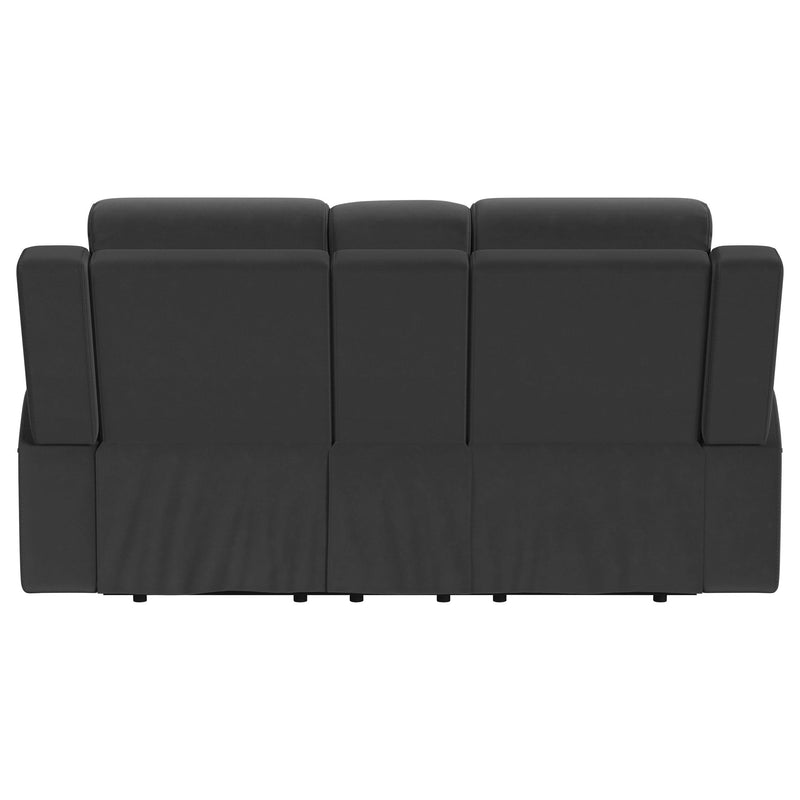 Brentwood Upholstered Reclining Loveseat Dark Charcoal - 610285