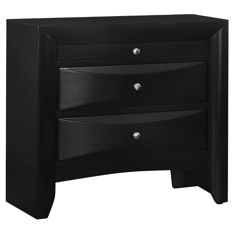 Briana 2-drawer Nightstand Black - 200702