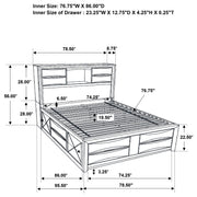Briana 4-piece California King Bedroom Set Black - 202701KW-S4