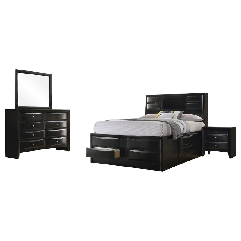 Briana 4-piece Eastern King Bedroom Set Black - 202701KE-S4