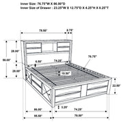 Briana 5-piece California King Bedroom Set Black - 202701KW-S5