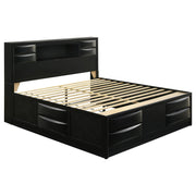 Briana Wood California King Storage Bookcase Bed Black - 202701KW