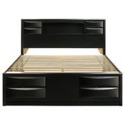 Briana Wood California King Storage Bookcase Bed Black - 202701KW