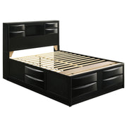 Briana Wood Queen Storage Bookcase Bed Black - 202701Q