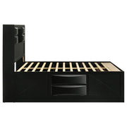 Briana Wood Queen Storage Bookcase Bed Black - 202701Q