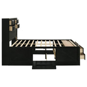 Briana Wood Queen Storage Bookcase Bed Black - 202701Q