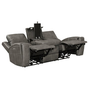 Brickston 2-piece Triple Power Reclining Sofa Set Charcoal - 603431PPP-S2