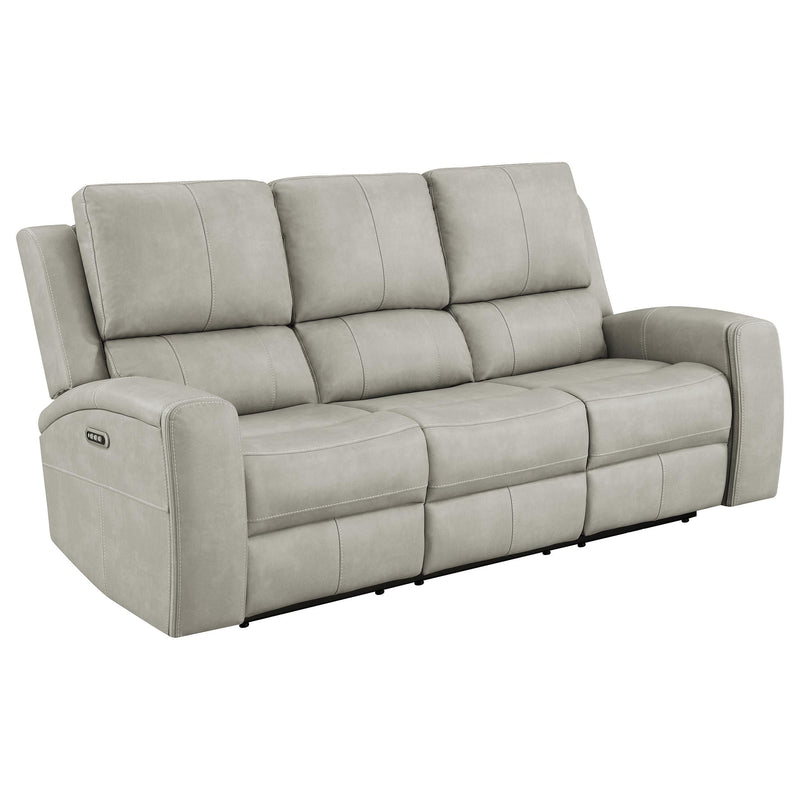 Brickston 2-piece Triple Power Reclining Sofa Set Grey - 603434PPP-S2