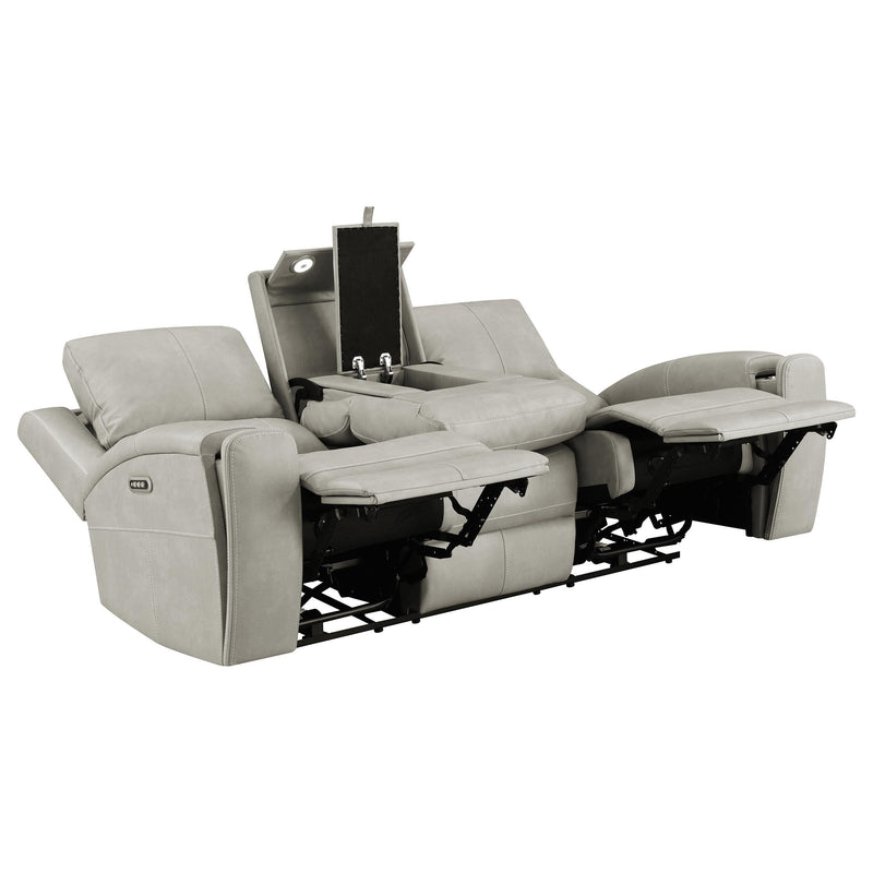 Brickston 2-piece Triple Power Reclining Sofa Set Grey - 603434PPP-S2