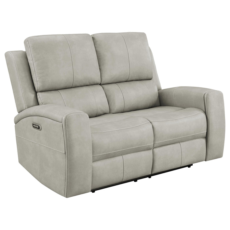Brickston 2-piece Triple Power Reclining Sofa Set Grey - 603434PPP-S2