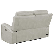 Brickston 2-piece Triple Power Reclining Sofa Set Grey - 603434PPP-S2