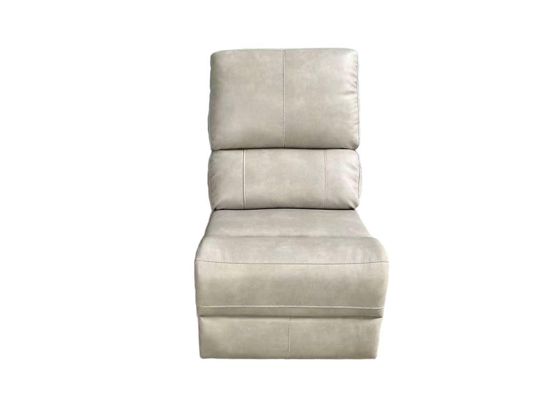 Brickston Faux Leather Modular Sectional Armless Chair Mushroom - 600570AC