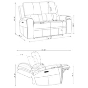 Brickston Triple Power Reclining Loveseat Charcoal - 603432PPP
