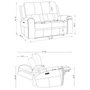 Brickston Triple Power Reclining Loveseat Grey - 603435PPP