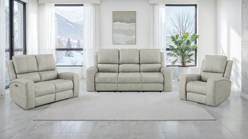 Brickston Triple Power Reclining Loveseat Grey - 603435PPP
