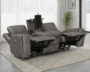 Brickston Triple Power Reclining Sofa Charcoal - 603431PPP