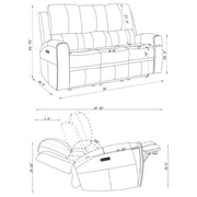 Brickston Triple Power Reclining Sofa Charcoal - 603431PPP