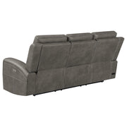 Brickston Triple Power Reclining Sofa Charcoal - 603431PPP