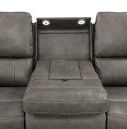 Brickston Triple Power Reclining Sofa Charcoal - 603431PPP